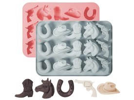 Molde silicona 15 figuras COWBOY o vaqueros